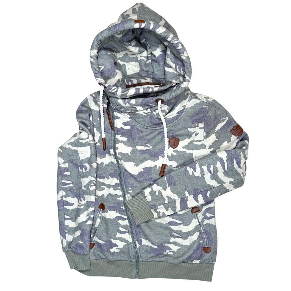 Wanakome Athena Hoodie Womens Size L Camo Sweatshirt Pullover